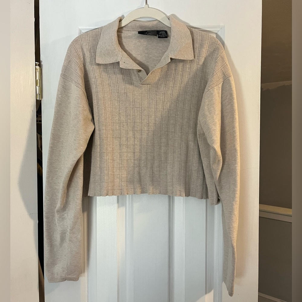 90s cropped collared shirt
